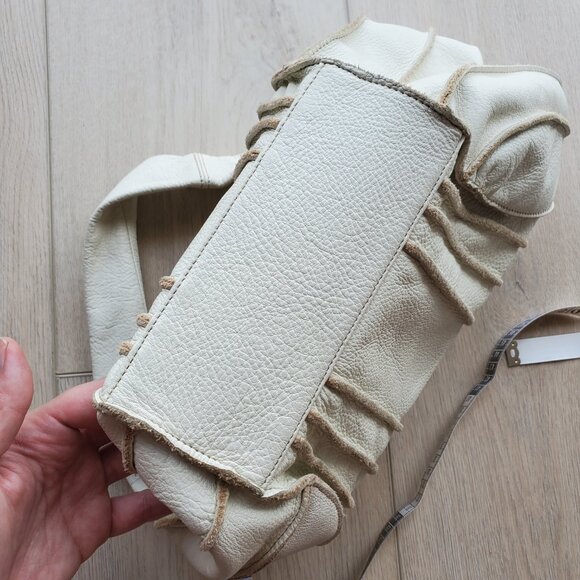 Charles David Mini White Leather Handbag Purse Y2K - Picture 6 of 11